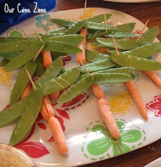 Dragonflies out of carrots and peas