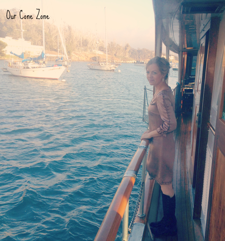 Kelly on a boat in Morro Bay