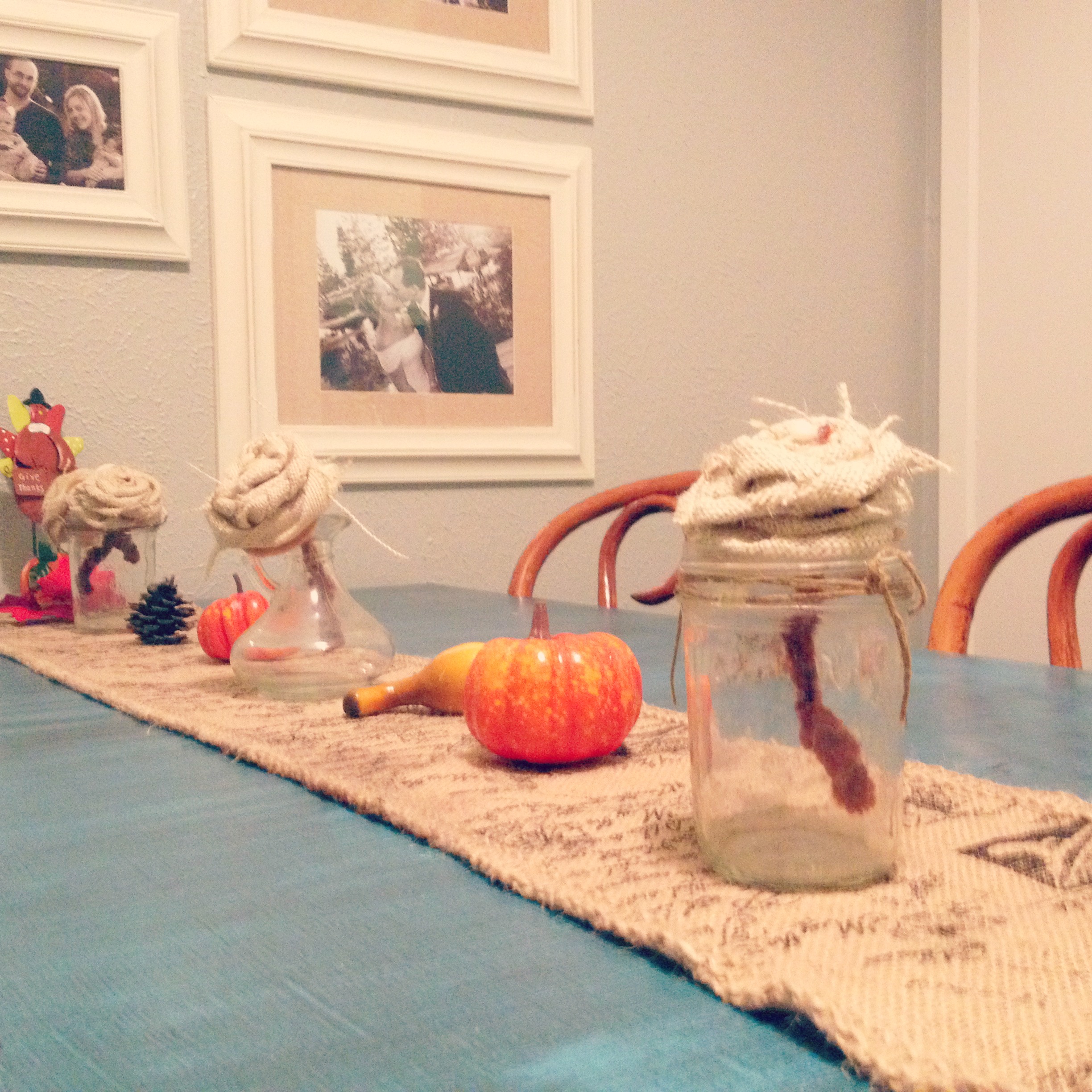 Burlap Table Runner, Fall Decorations