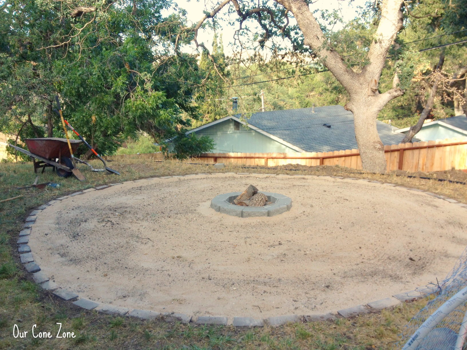We Made A Fire Pit Our Cone Zone, How To Make A Fire Pit In Sand